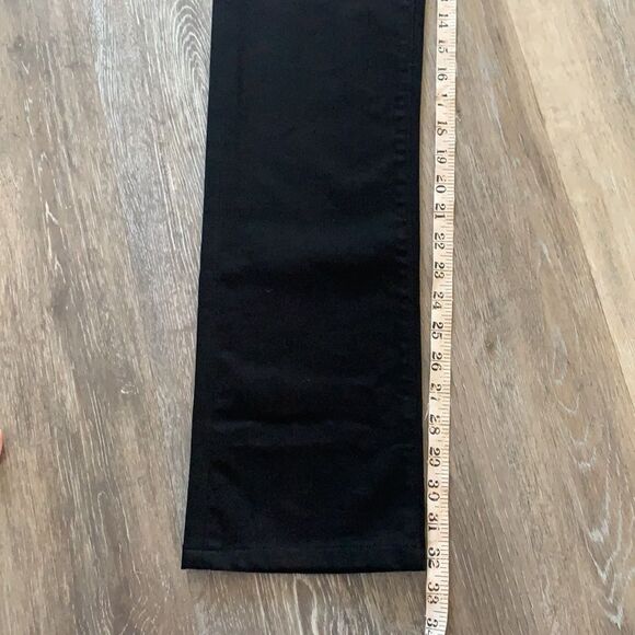 7 For All Mankind Swarovski Crystal Black Straight Leg Pants Jeans sz 28 NWOT - Picture 8 of 10